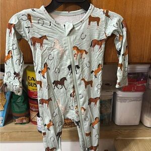 Kids Horse Print One Piece Pajama